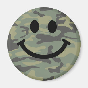 Aimant Visage de camo vert