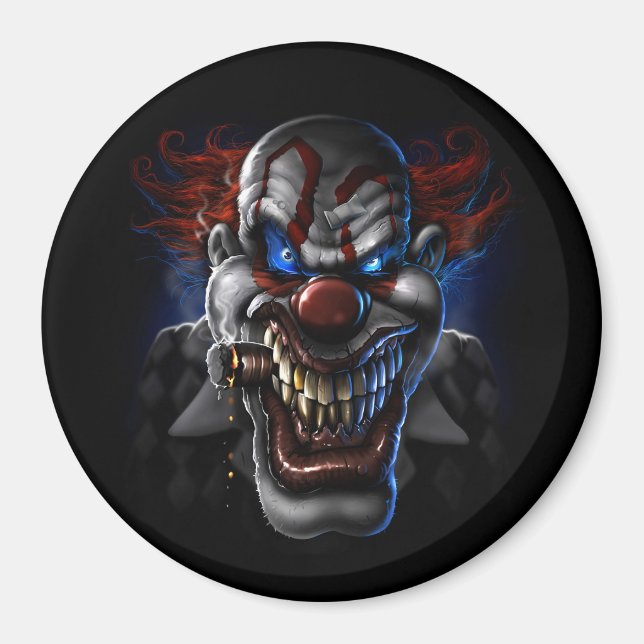 Aimant Visage de Clown Maléfique (Devant)