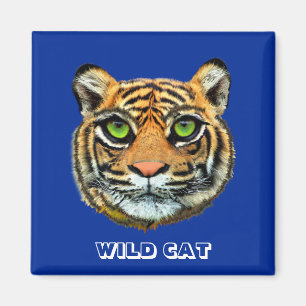 Aimant Visage de jeune tigre sauvage