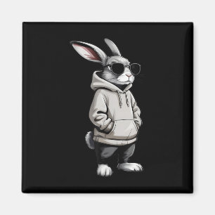 Aimant Visage De Lapin cool Avec Sungles Jour De Pâques P