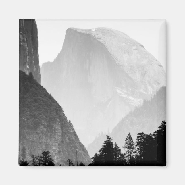 Aimant Visage de roche demi-dôme Iconique | Yosemite Vall (Devant)