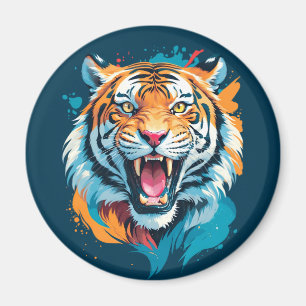 Aimant Visage de tigre torride