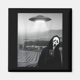 Aimant Visage effrayant mignon fantôme d'horreur selfie a