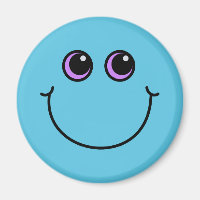 Visage Emoji Bleu Souriant