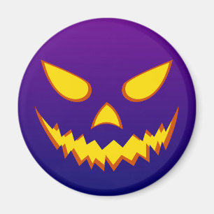 Aimant Visage grimaçant d'Halloween Citrouille Jack o Lan