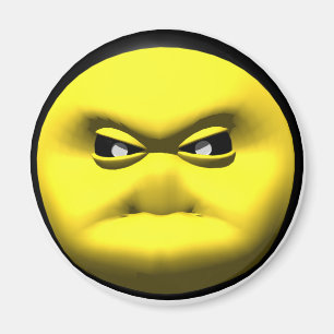 Aimant Visage jaune qui est fâché