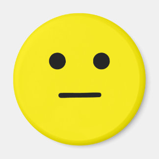 Aimant Visage jaune simple et calme