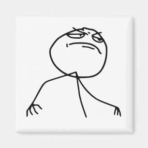 Aimant Visage Meme de rage de Yea de F