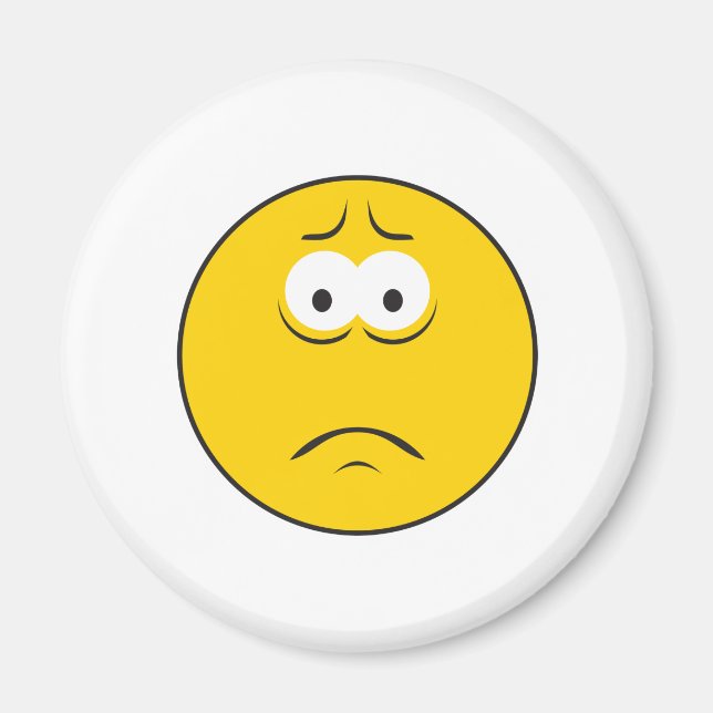 Aimant Visage Renfrogné Triste (Devant)