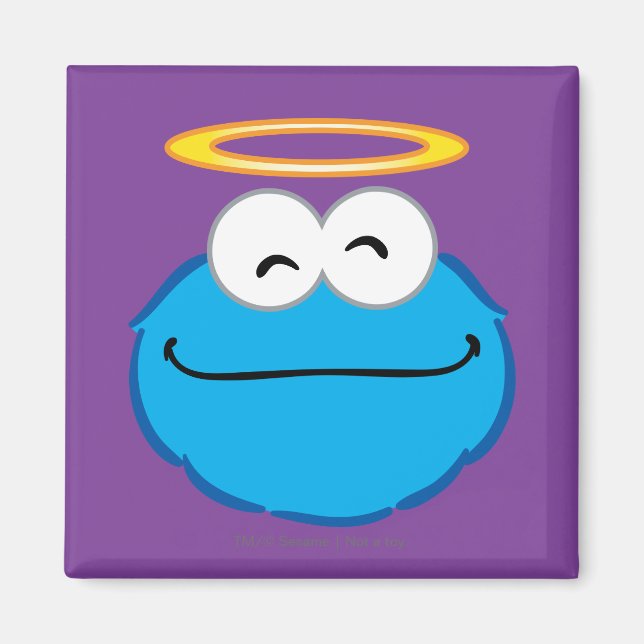 Aimant Visage Souriant avec Cookie et Auréole (Devant)