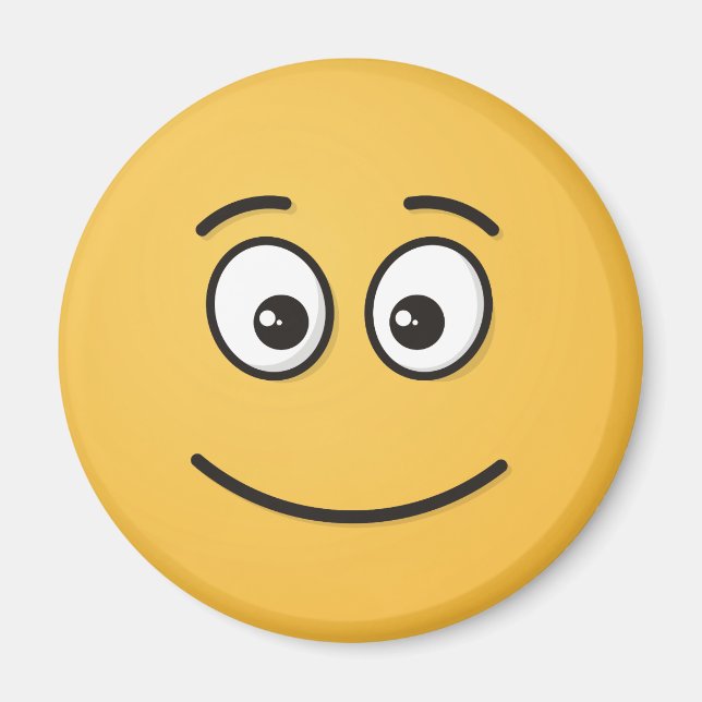 Aimant Visage souriant avec yeux ouverts (Devant)