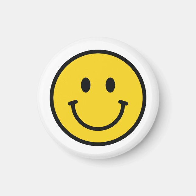 Aimant visage souriant. Emoji amusant  (Devant)