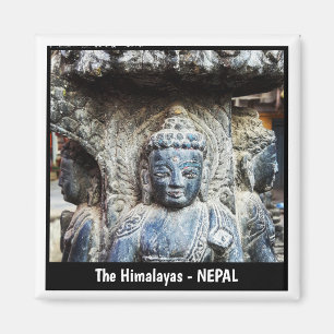 Aimant Visages de Bouddha, Chorten, Himalaya - Népal