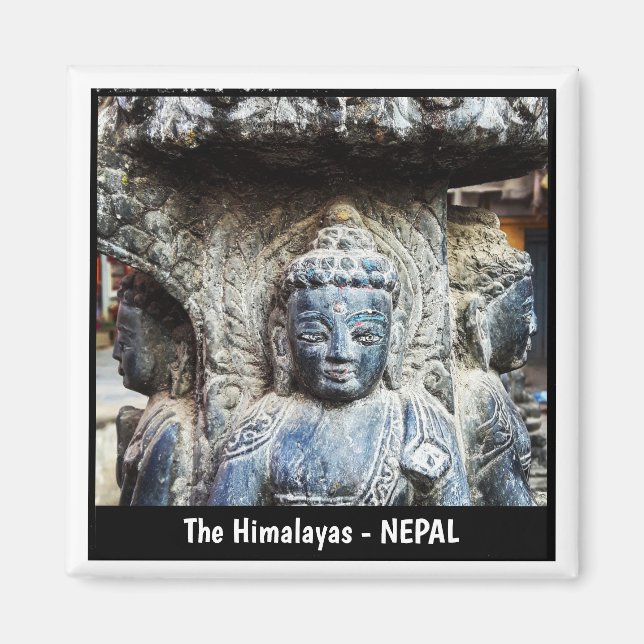 Aimant Visages de Bouddha, Chorten, Himalaya - Népal (Devant)