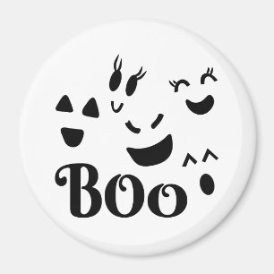 Aimant Visages de fantômes effrayants fantaisistes, Boo H