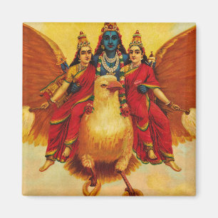 Aimant Vishnu, Garuda, Vahana par Raja Ravi Varma