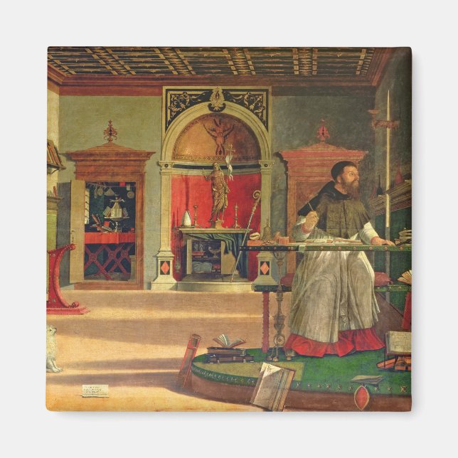Aimant Vision de St. Augustine, 1502-08 (huile sur toile) (Devant)