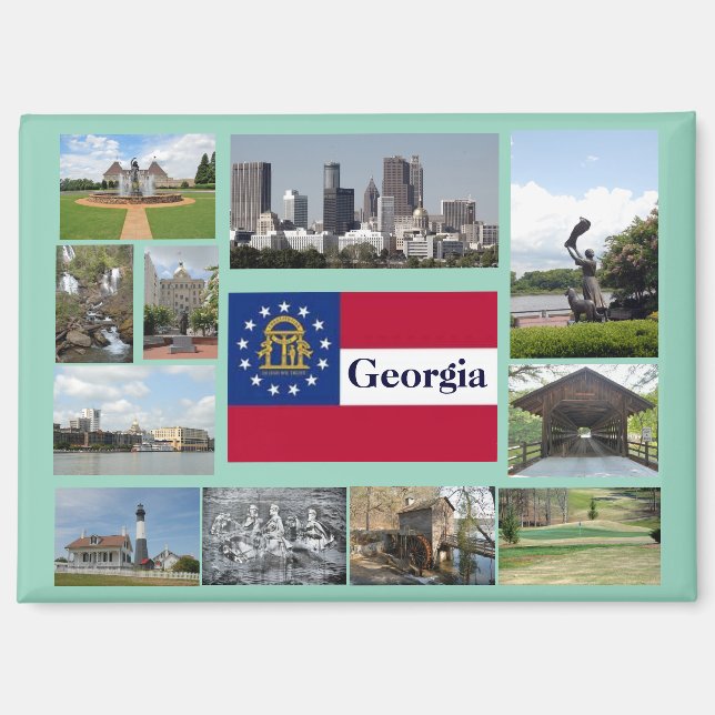 Aimant Visions de Géorgie, États-Unis (Recto)