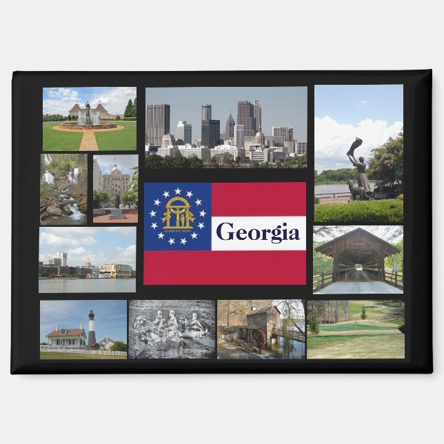 Aimant Visions de Géorgie, États-Unis (Recto)