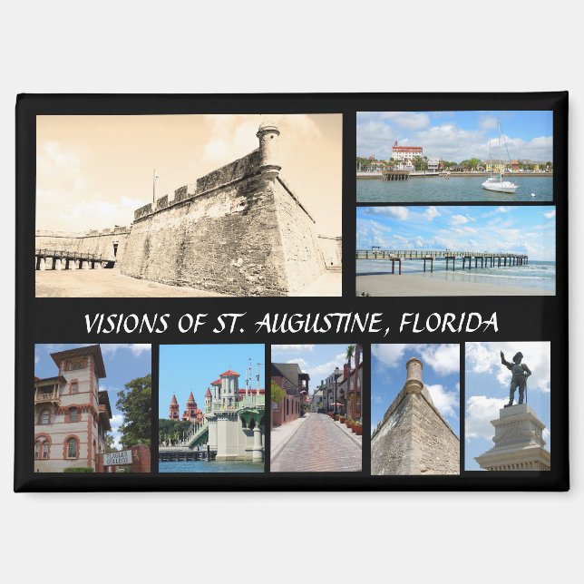 Aimant Visions de la ville historique St Augustine, Flori (Recto)