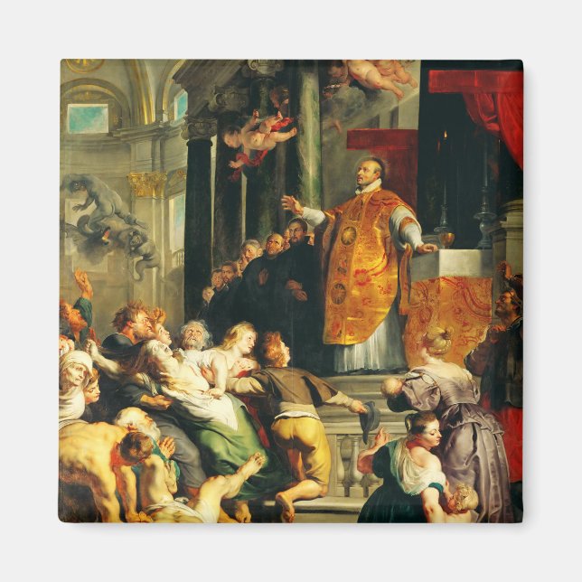 Aimant Visions d'Ignace par Peter Paul Rubens (Devant)