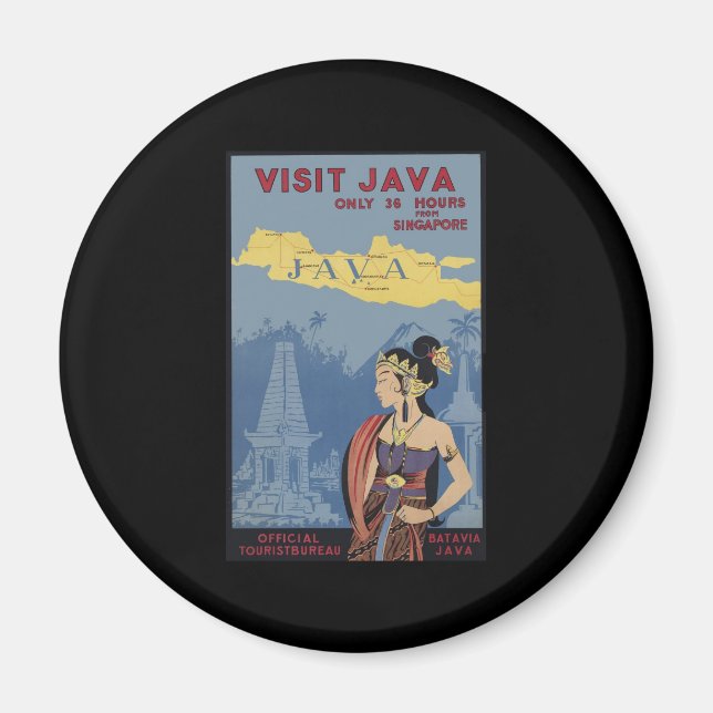 Aimant Visiter Java Seulement 36 heures de Singapour (Devant)