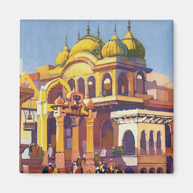 Aimant Visitez India Muttra (Devant)