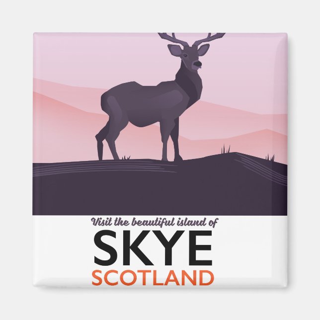 Aimant Visitez la belle île de Skye (Devant)