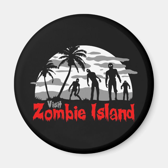 Aimant Visitez l'île de Zombie (Devant)