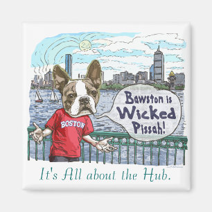 Aimant Vitesse mauvaise de Boston Terrier Pissah
