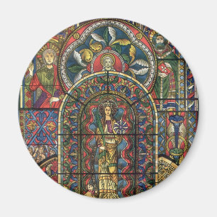 Aimant Vitrail d'église, architecture vintage