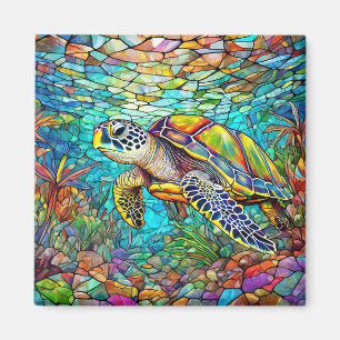 Aimant Vitrail tropical