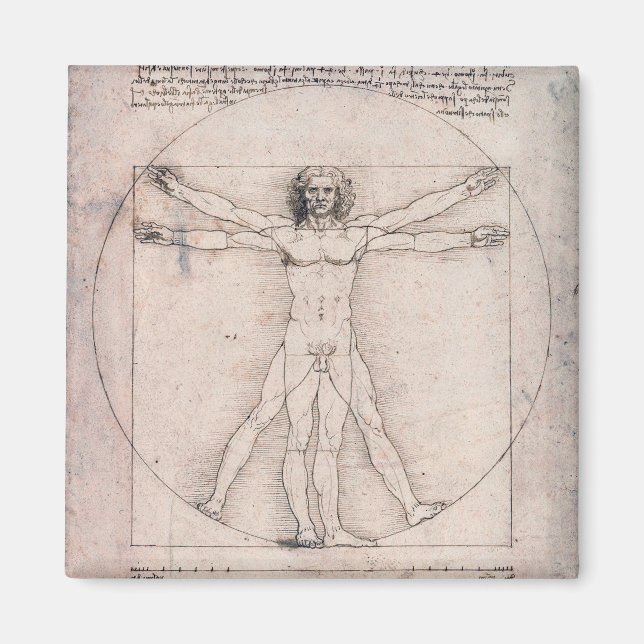 Aimant Vitruvian Man Vitruvian Man, Leonardo da Vinci (Devant)