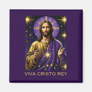 Aimant Viva Cristo Rey Catholique Jésus Christ le Roi