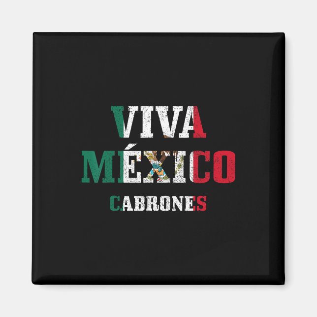 Aimant Viva Mexico Cabrones Funny Cinco De Mayo Mexico F (Devant)