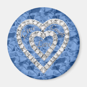 Aimant vivant de coeur de diamant d'amour de rire