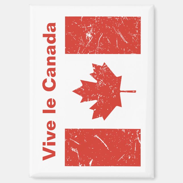 Aimant Vive le Canada (Recto)