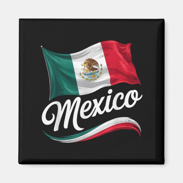Aimant Vive le jour de l'indépendance du Mexique Drapeau  (Devant)