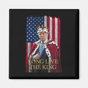 Aimant Vive le roi Vintage Retro Portrait Trump 4t
