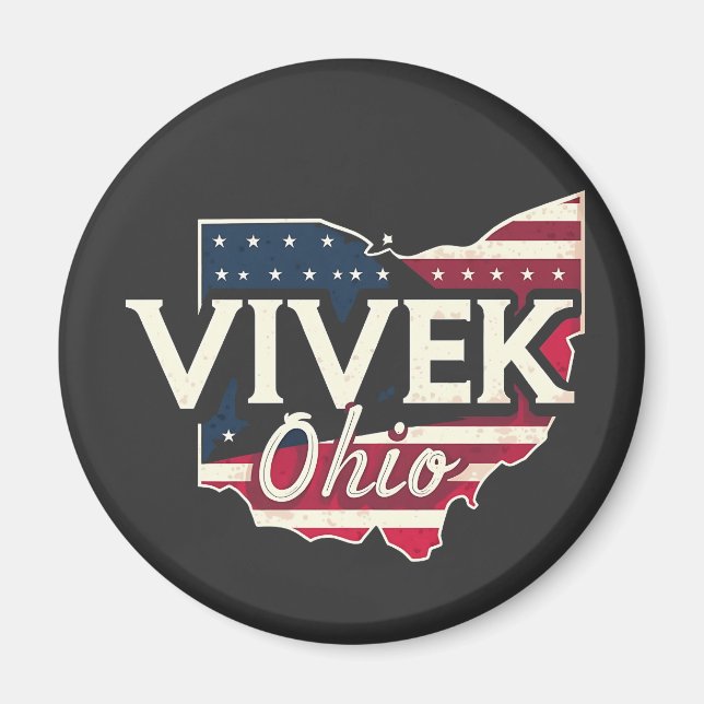 Aimant Vivek Ohio 2026 Gouverneur Républicain Américain (Devant)
