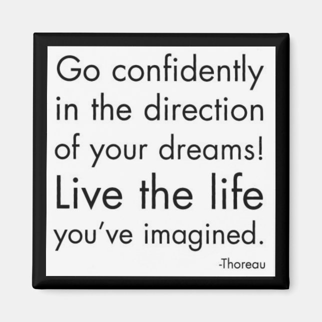 Aimant "Vivez la vie que vous avez imaginée" (Devant)