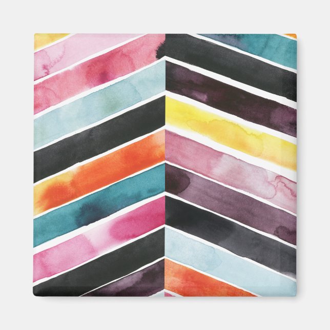 Aimant Vivid aquarelle Chevron I (Devant)