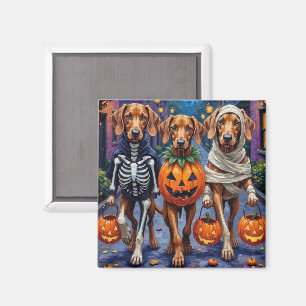 Aimant Vizsla Chiens Trick ou Traiter en costume d'Hallow