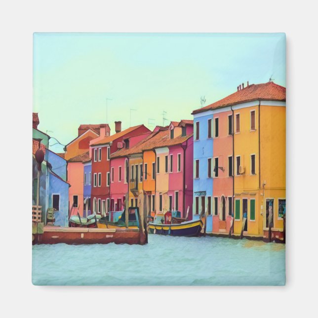 Aimant VNT005 BURANO,  VENICE, Venetian Lagoon, Fridge    (Devant)
