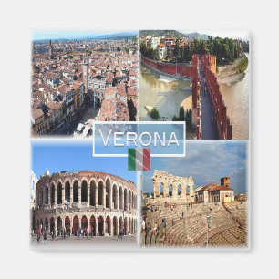 Aimant VNT009 VERONA, Mosaic, Veneto, Italy, Fridge