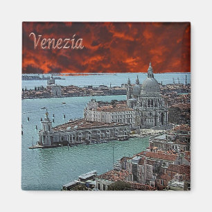Aimant VNT044 VENICE, Punta Dogana, Vénétie, Italie, Réfr