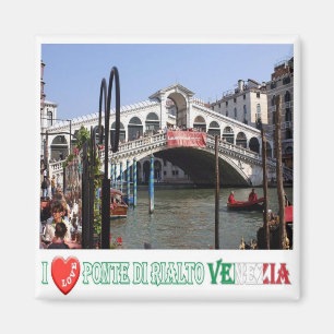 Aimant VNT048 VENISE, PONT RIALTO I Love, Italie, Frigo