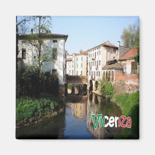 Aimant VNT076 VICENZA, pont de bateau, Vénétie, Italie, r
