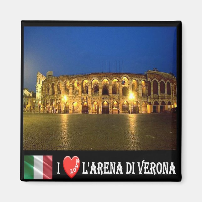 Aimant VNT094 VERONA, ARENA I Love, Vérone, Italie, Frigo (Devant)