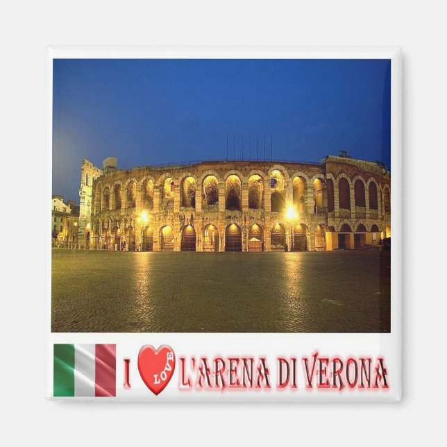 Aimant VNT095 VERONA, ARENA I Love, Veneto, Italie, Frigo (Devant)